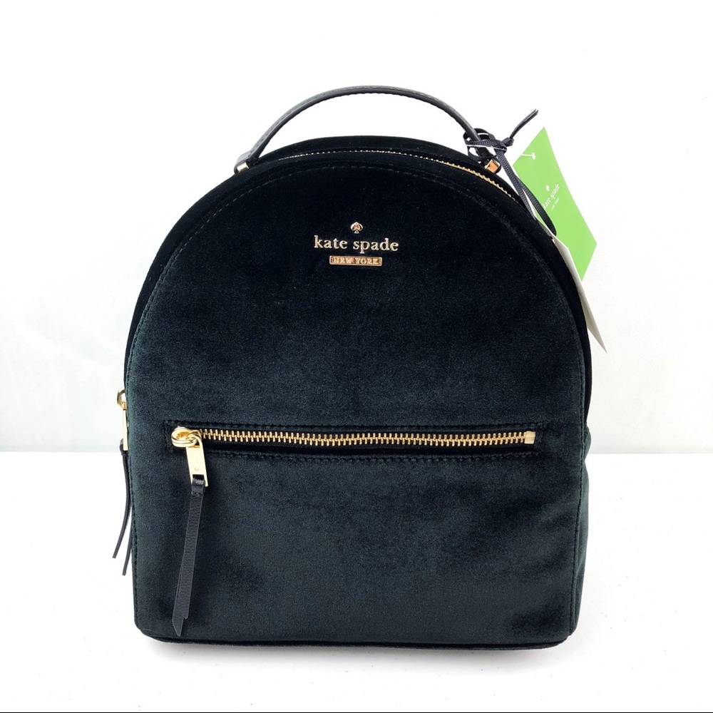 Kate Spade Black Backpack velvet Sammi